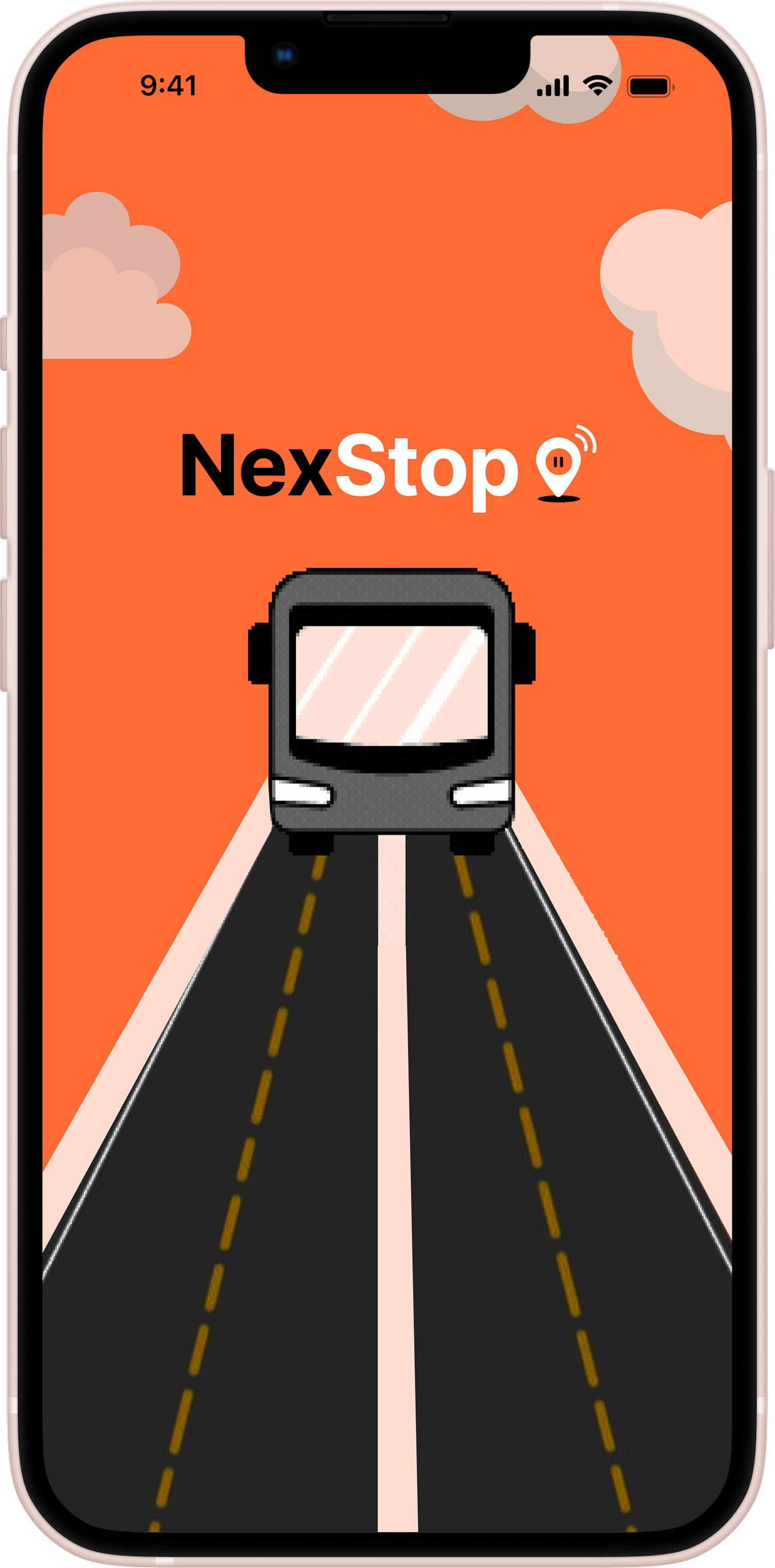 NexStop app splash screen